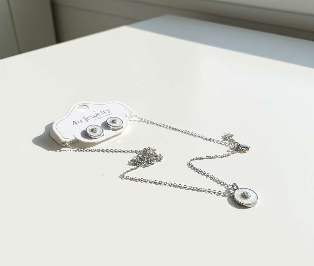 مجموعة مجوهرات الفراشة المتلألئة باللؤلؤ