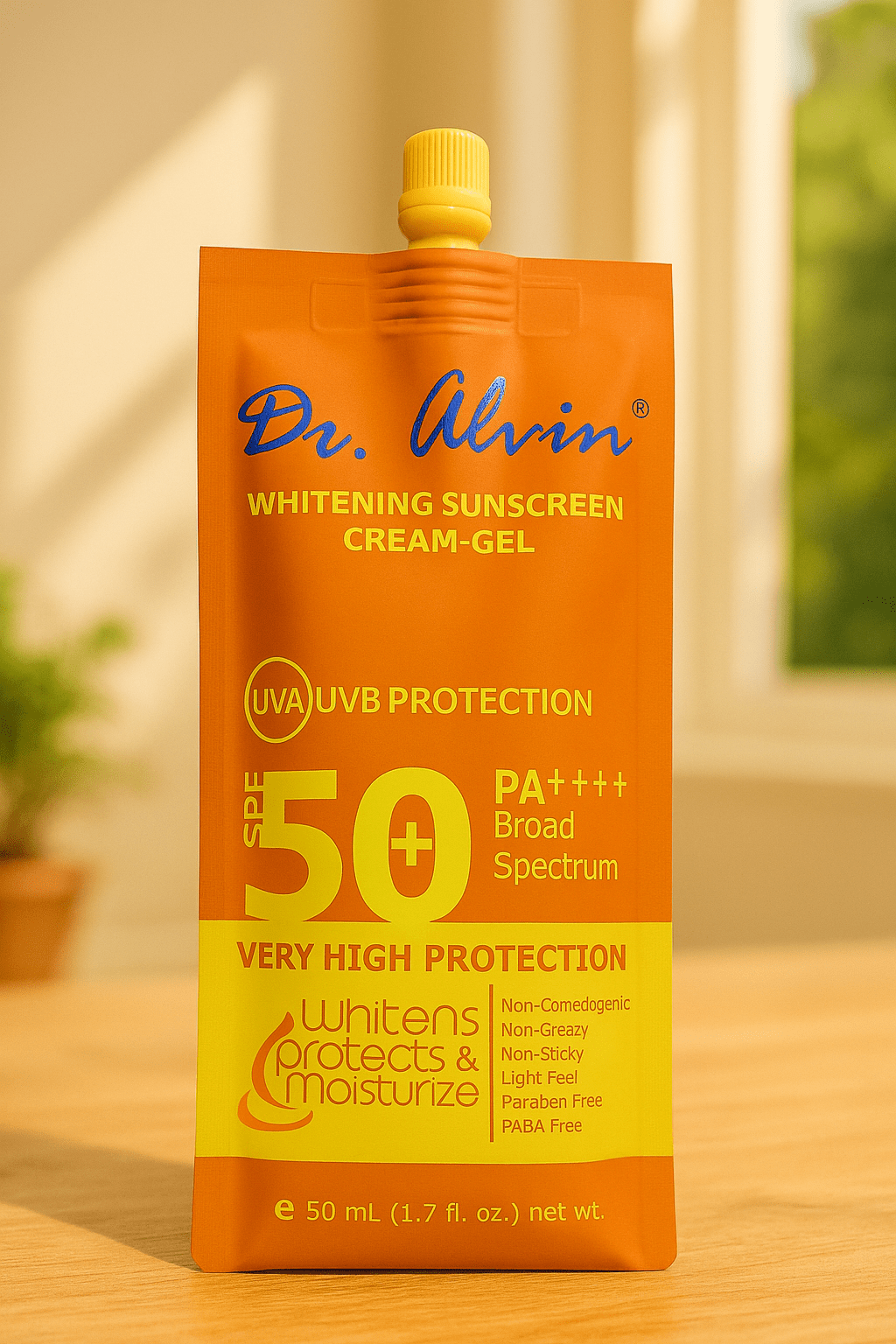 Dr. Alvin - Whitening Sunscreen Cream - Gel SPF 50+ (Original) - Zambeel
