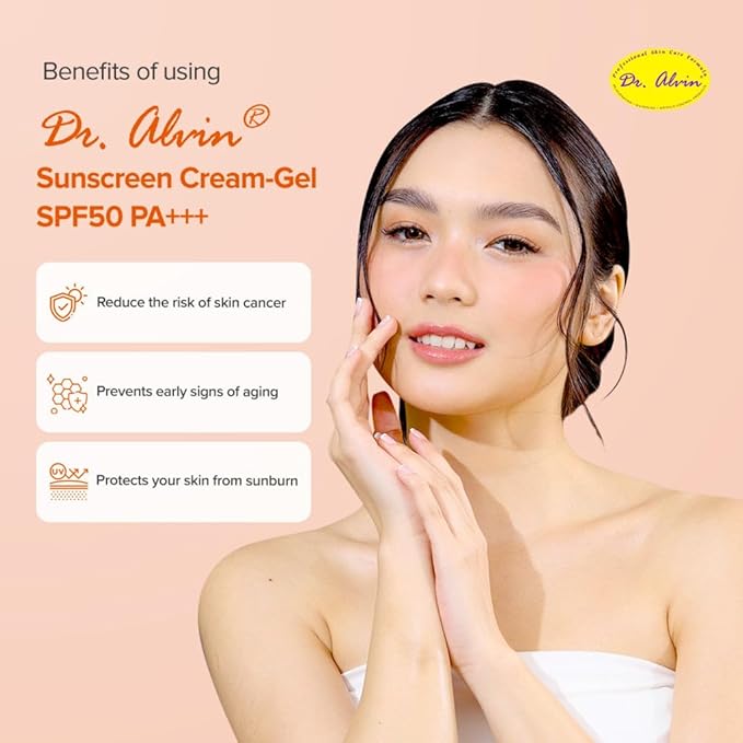 Dr. Alvin - Whitening Sunscreen Cream - Gel SPF 50+ (Original) - Zambeel