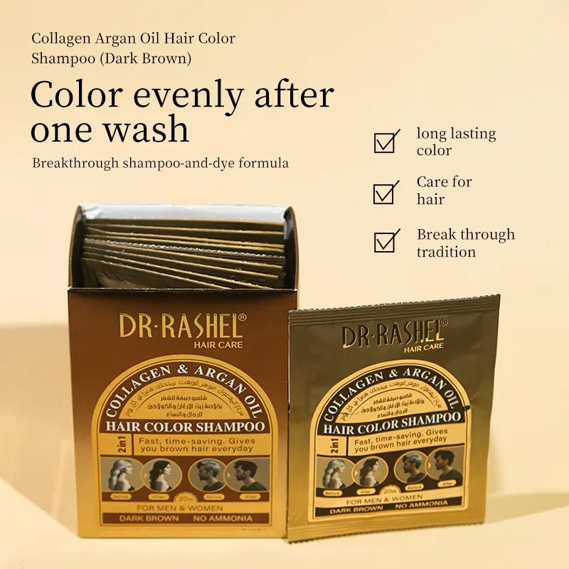 Dr Rashel - Collagen & Argan Oil Hair Color Shampoo - Zambeel