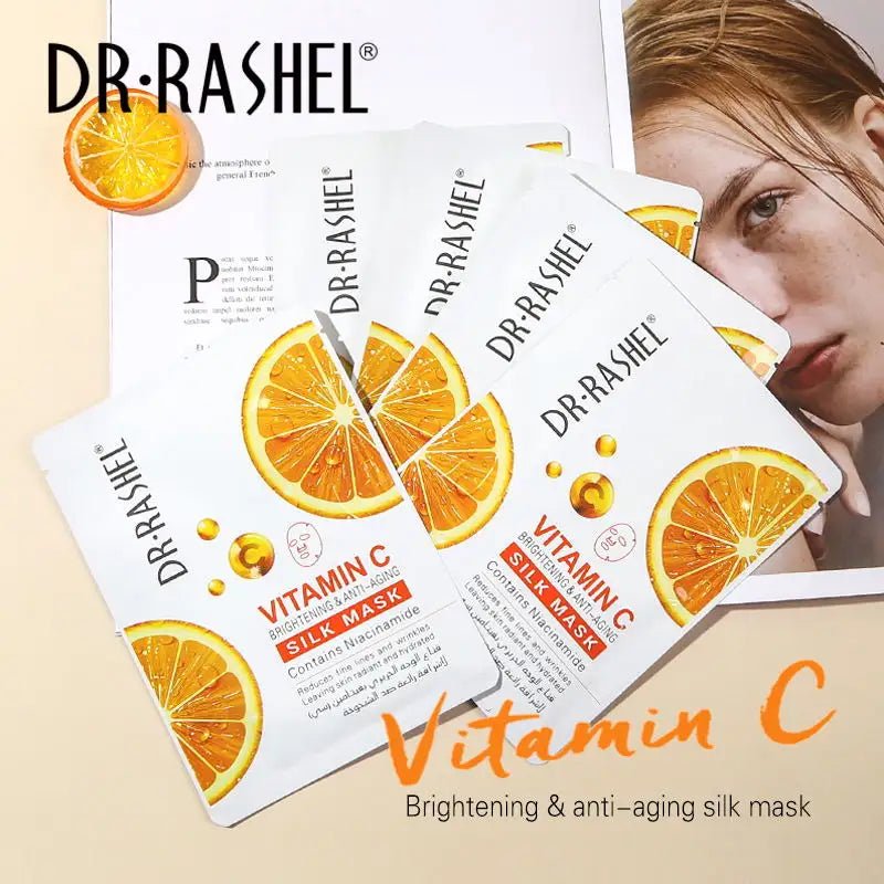 Dr Rashel - Vitamin C Brightening & Anti - Aging Silk Mask - Zambeel