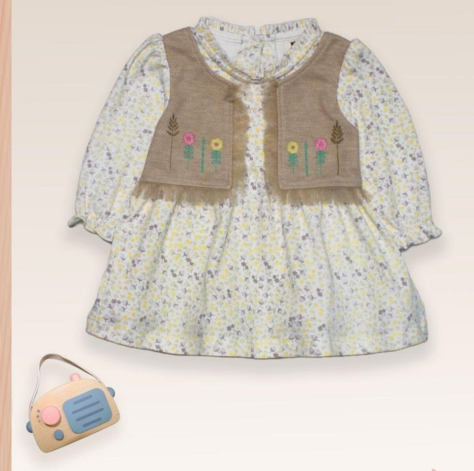 Dress Frock With Mini Jacket - Zambeel