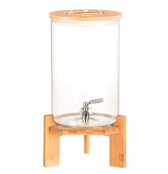 Drink Serve Dispenser with Wooden Stand © - Zambeel