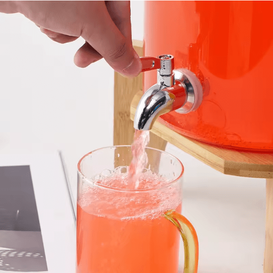 Drink Serve Dispenser with Wooden Stand © - Zambeel