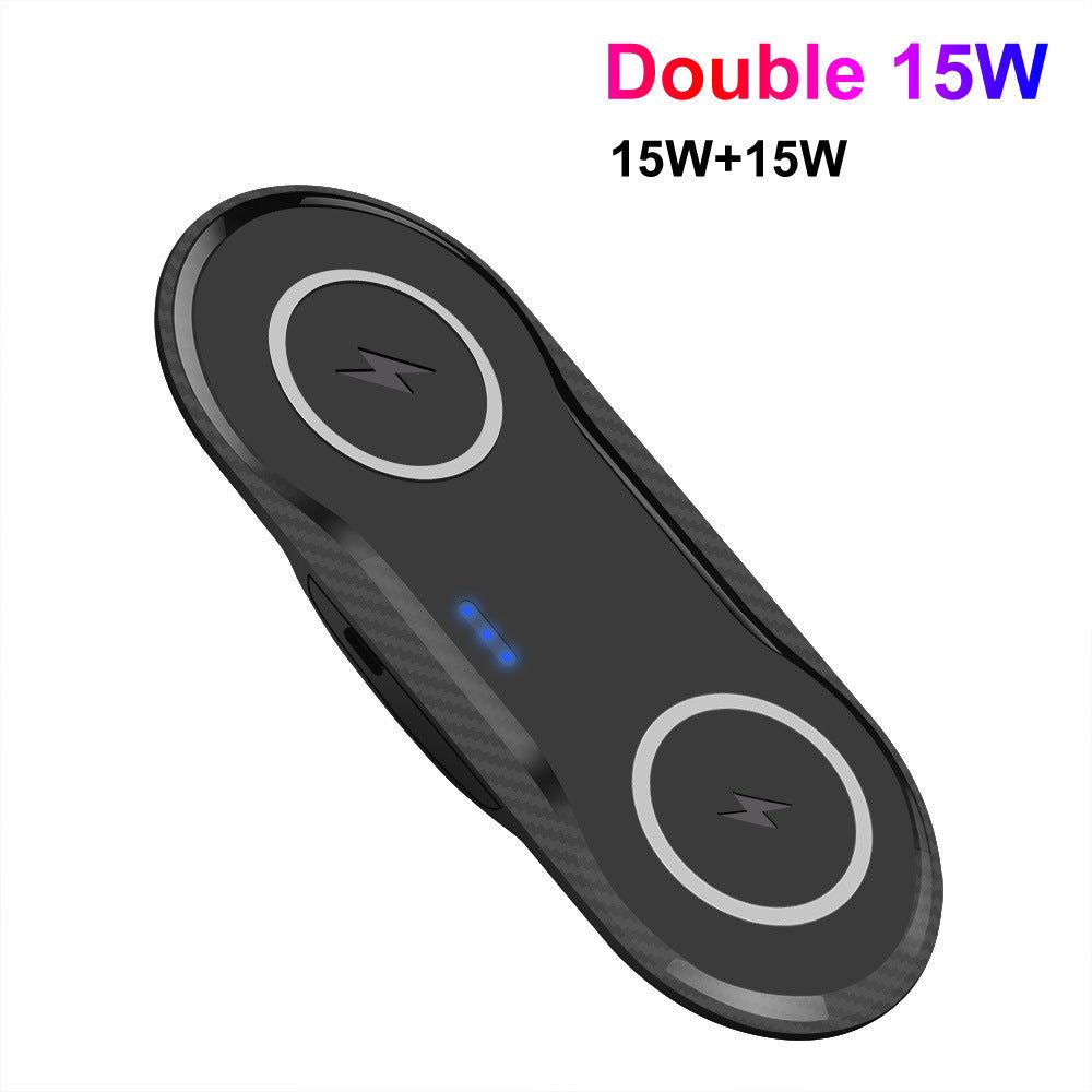 Dual 15W 2 - In - 1 Wireless Charger - Zambeel