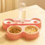 Dual Pet Feeding Bowl with Water Dispenser - Zambeel