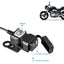 Dual USB Port 12V Waterproof Motorcycle Handlebar Charger 5V 1A / 2.1A Power Adapter Plug for Mobile Phone - Zambeel