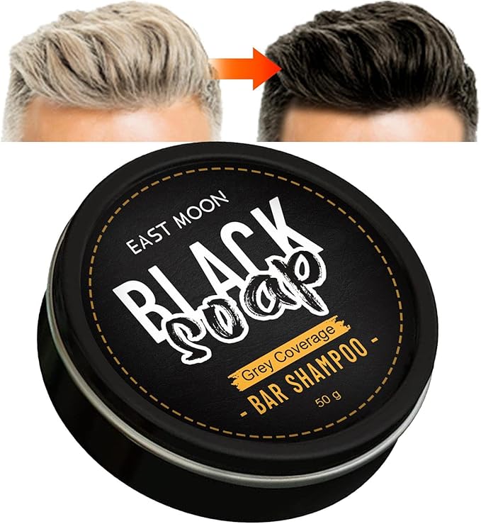 EAST MOON - Black Soap Bar Shampoo (Original) - Zambeel