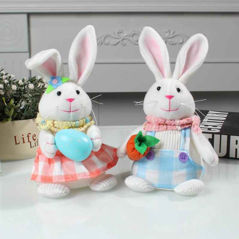 Easter Cartoon Cute Newspaper Egg Radish Luminous Rabbit Tabletop Decoration - Zambeel