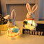 Easter Cartoon Cute Newspaper Egg Radish Luminous Rabbit Tabletop Decoration - Zambeel