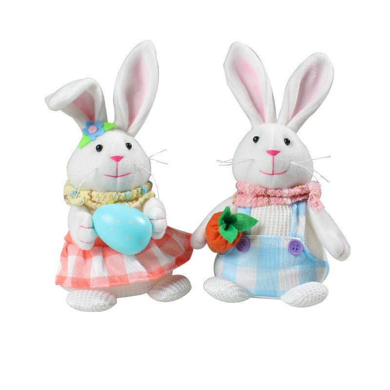 Easter Cartoon Cute Newspaper Egg Radish Luminous Rabbit Tabletop Decoration - Zambeel