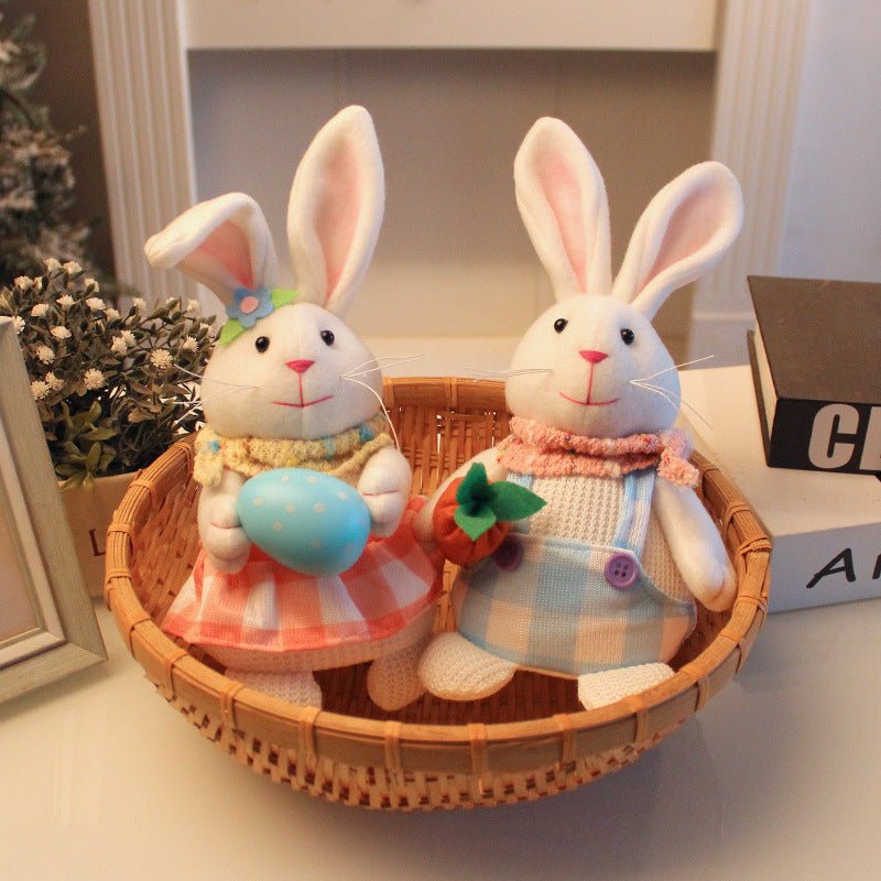 Easter Cartoon Cute Newspaper Egg Radish Luminous Rabbit Tabletop Decoration - Zambeel