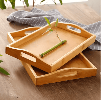EcoServe Bamboo Serving Tray Set - Zambeel