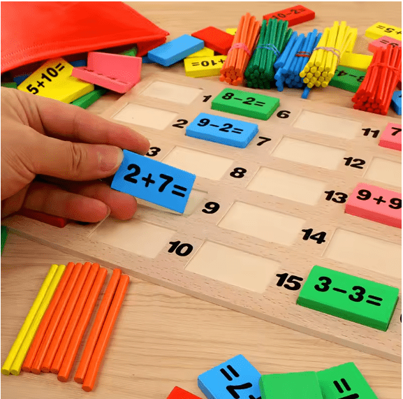 EduTree - Mathematics Wooden Domino Set - Zambeel
