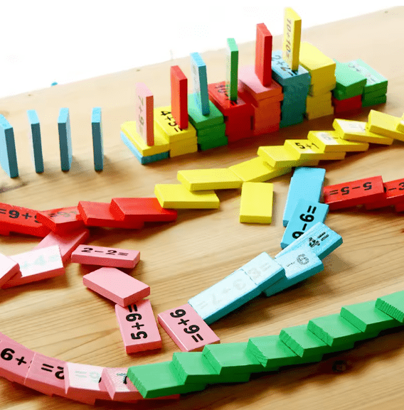 EduTree - Mathematics Wooden Domino Set - Zambeel