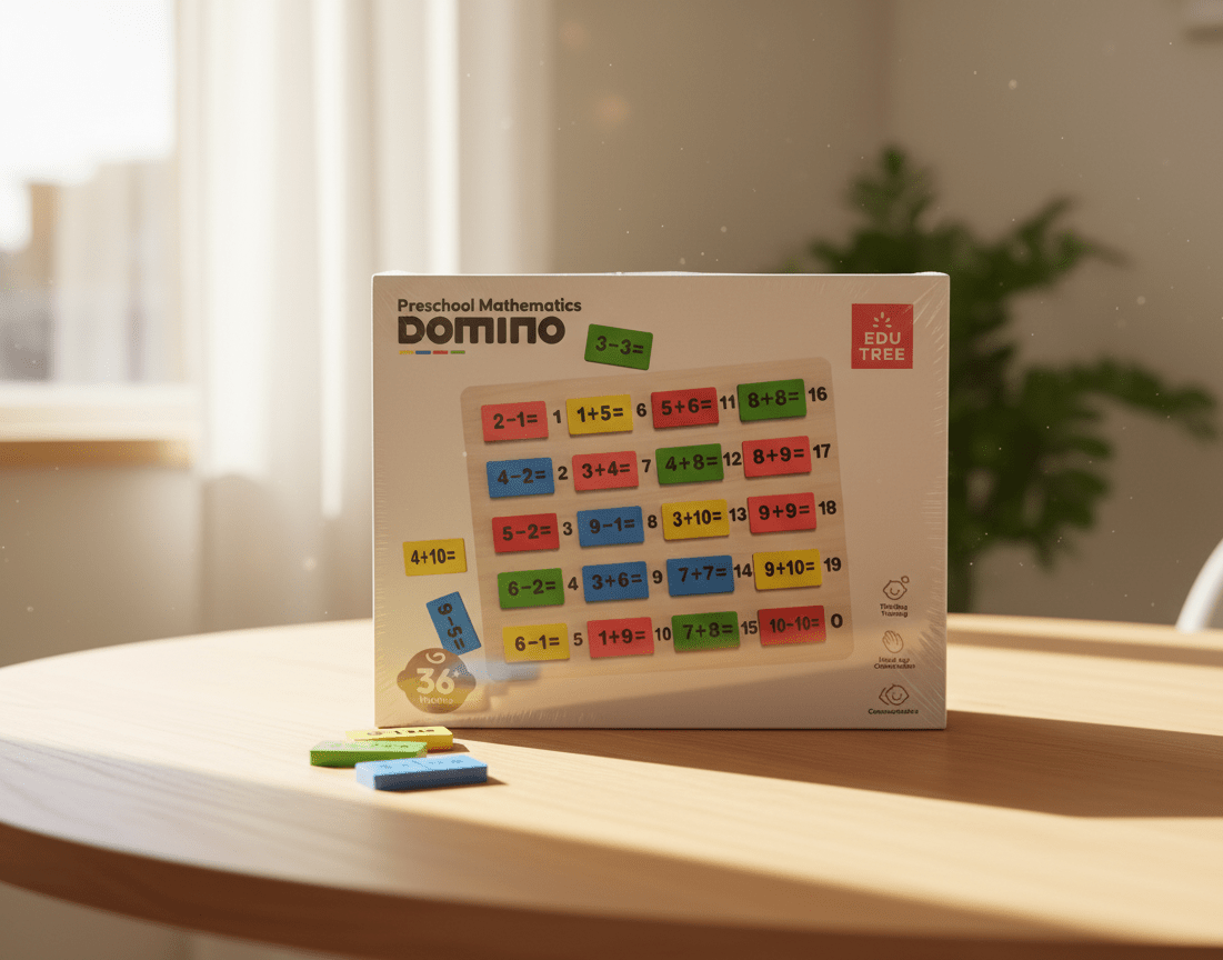 EduTree - Mathematics Wooden Domino Set - Zambeel