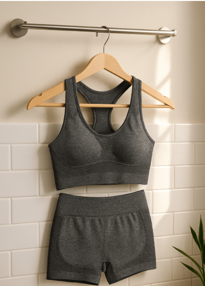 Elastic Peach Yoga Tank Top Set - Zambeel