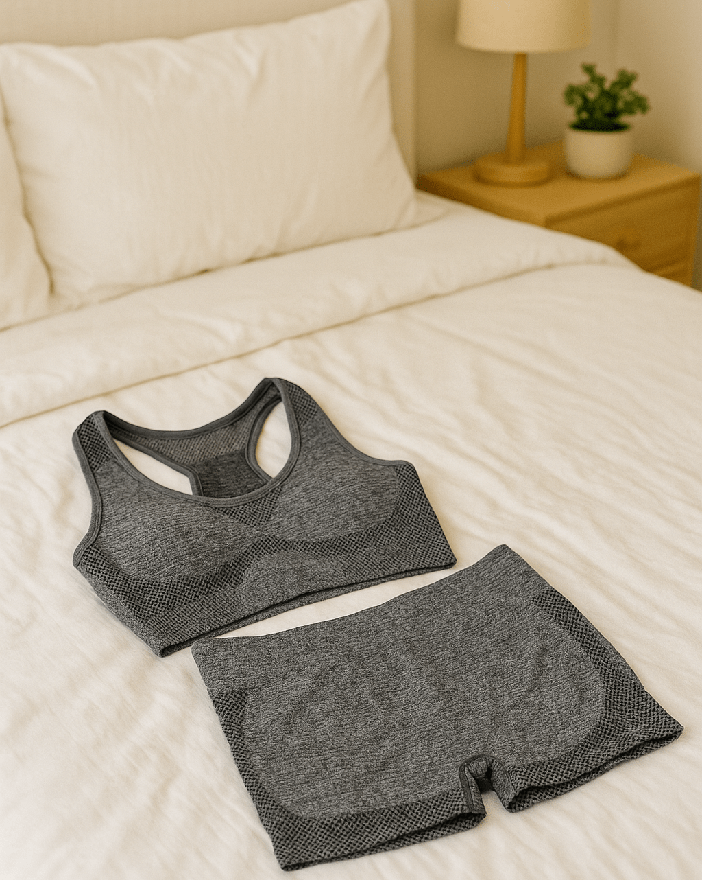 Elastic Peach Yoga Tank Top Set - Zambeel