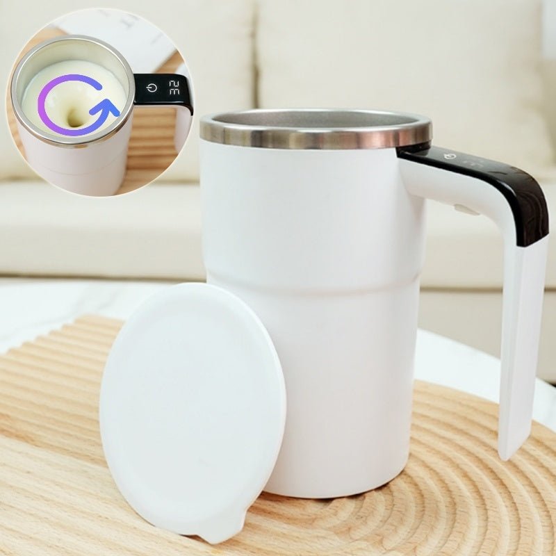 Electric Coffee Mug USB Rechargeable Automatic Magnetic Cup IP67 Waterproof Food - Safe Stainless Steel For Juice Tea Milksha Kitchen Gadgets - Zambeel