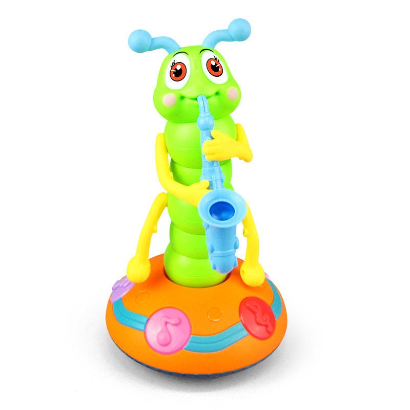 Electric Cute Worm Dancing Music Lighting Walking Cartoon Animal Doll Children Toys Birthday Gift - Zambeel