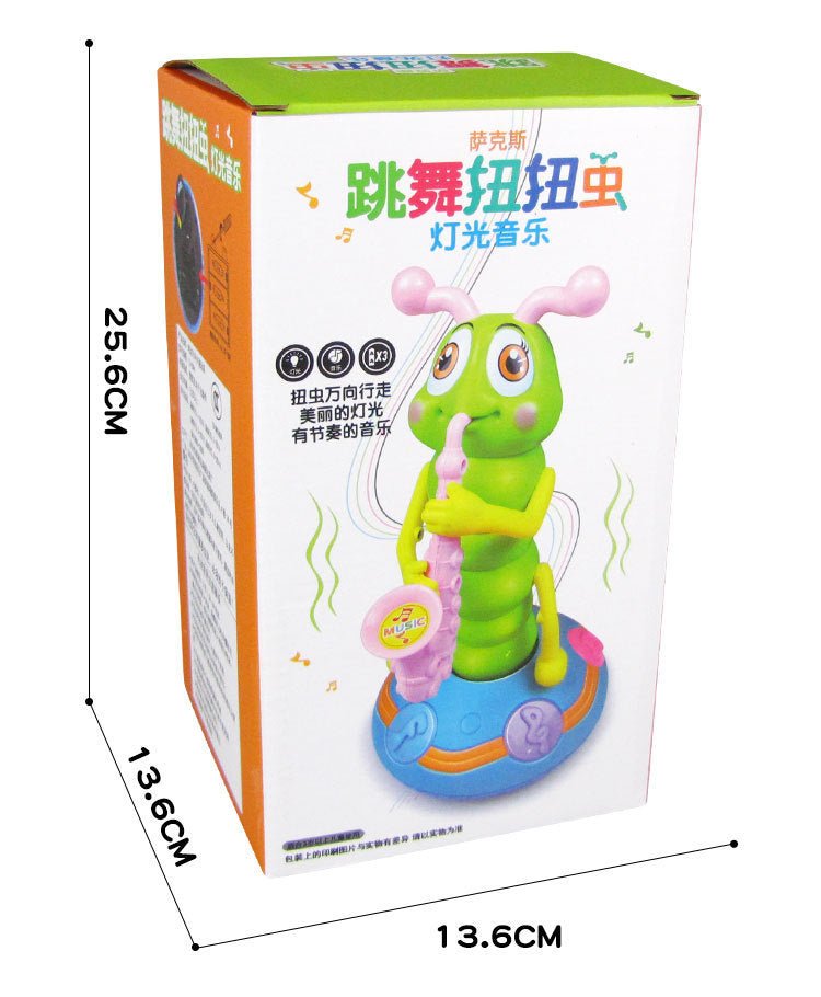 Electric Cute Worm Dancing Music Lighting Walking Cartoon Animal Doll Children Toys Birthday Gift - Zambeel