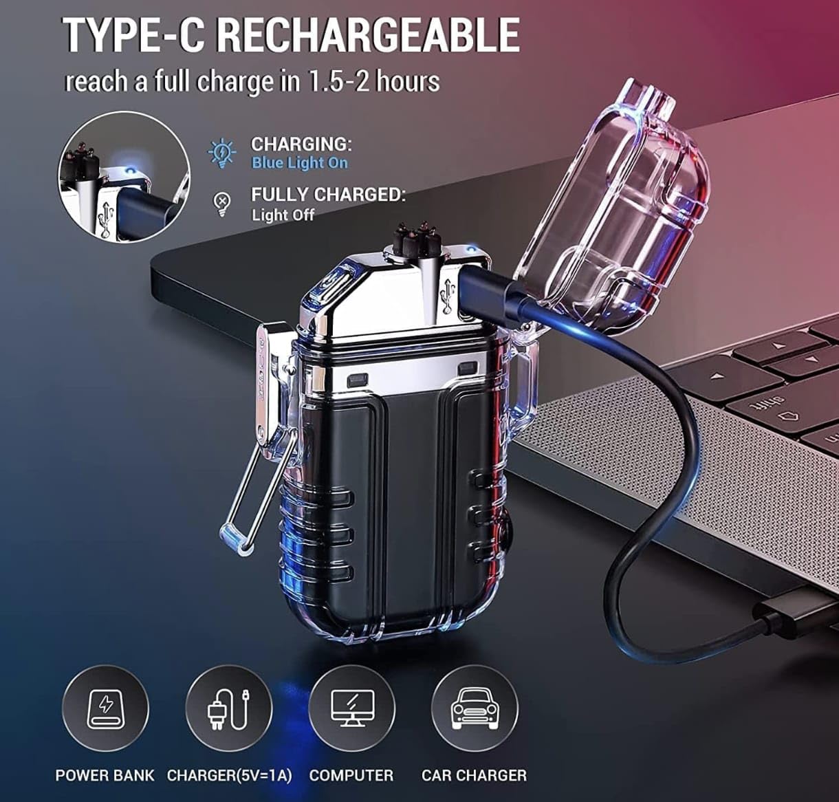 Electric Lighter with Flashlight - Zambeel