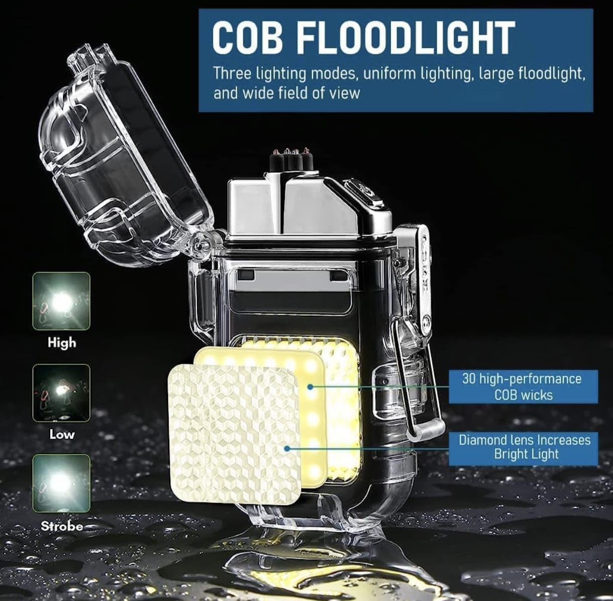 Electric Lighter with Flashlight - Zambeel