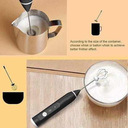 Electric Milk Frother with Dual Whisks - Zambeel
