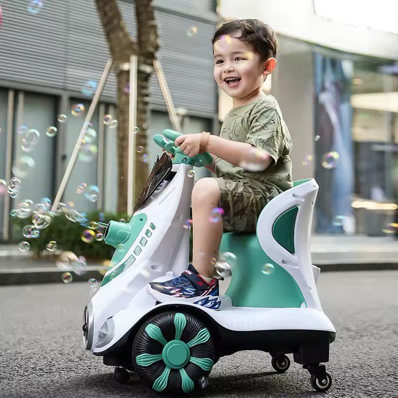 Electric Ride - On Scooter for Kids with Bubble Blower © - Zambeel