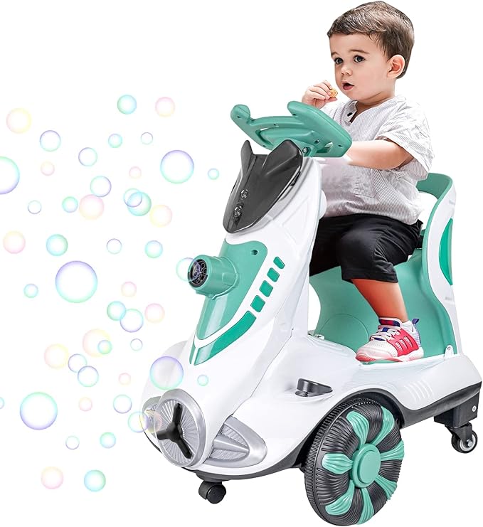 Electric Ride - On Scooter for Kids with Bubble Blower © - Zambeel