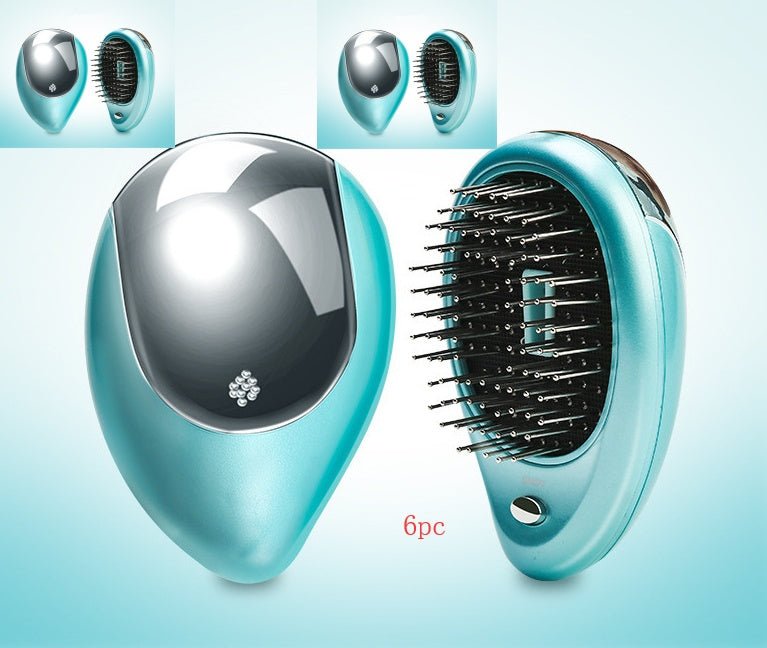 Electric Sound Wave Vibration Magnetic Massage Comb Portable Negative Ion Hair Comb - Zambeel