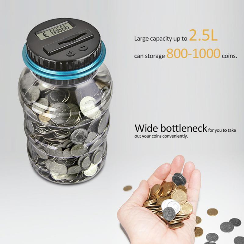 Electronic Digital Counting Coin Money Saving Box - Zambeel