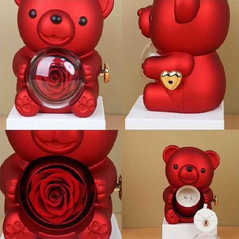 EleganceBear™ - Rose Teddy Bear Gift Box - Zambeel