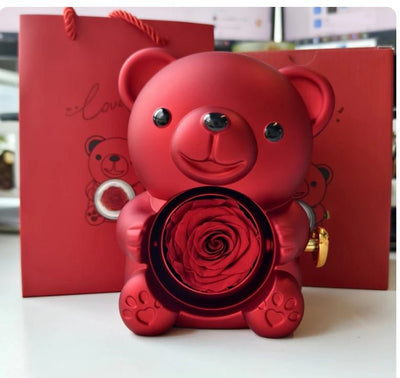 EleganceBear™ - Rose Teddy Bear Gift Box - Zambeel