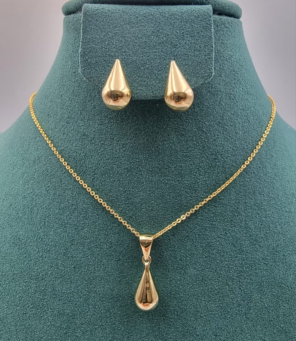 Elegant Gold - Toned Necklace & Earring Sets - Zambeel