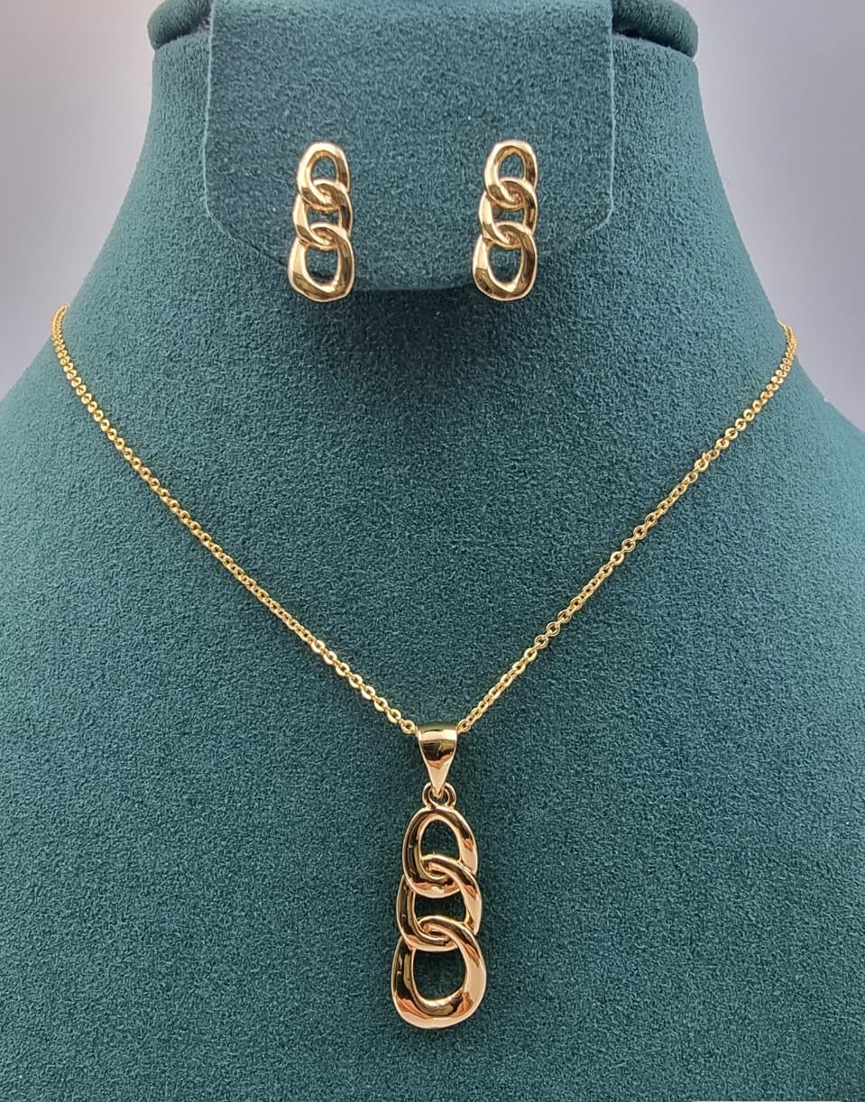 Elegant Gold - Toned Necklace & Earring Sets - Zambeel