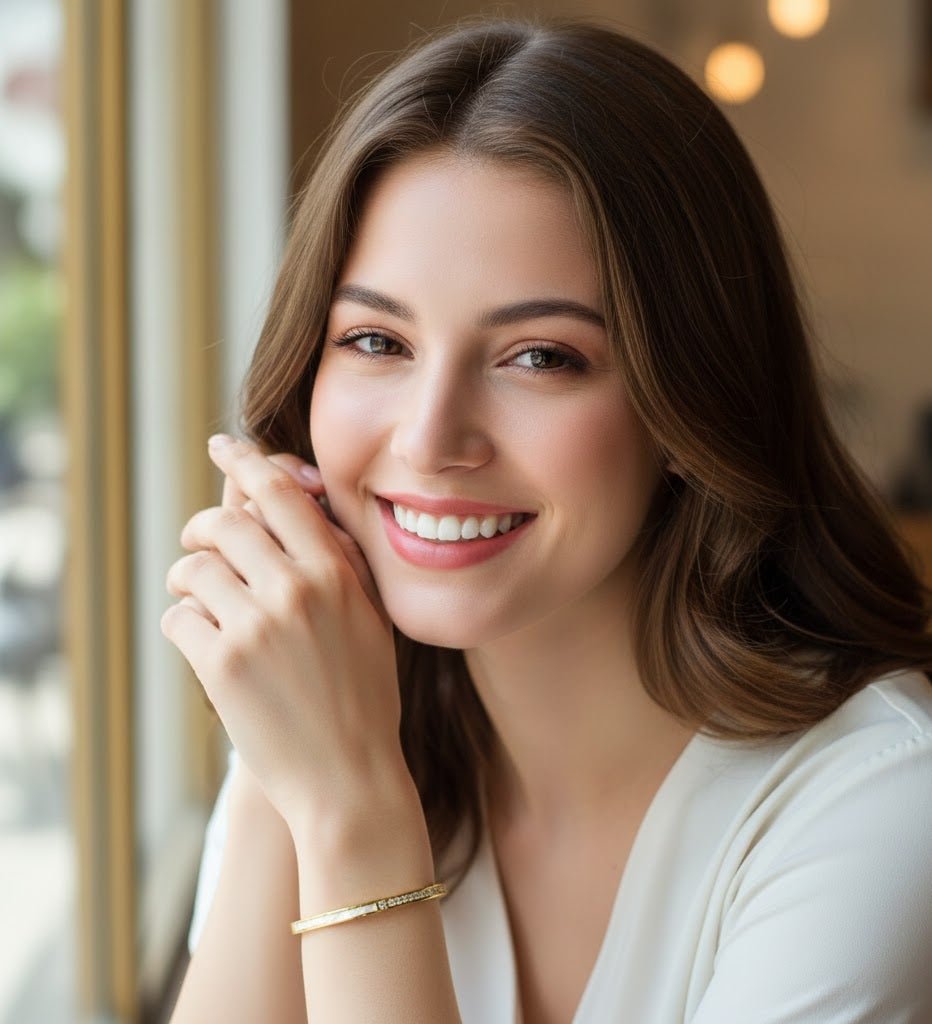 Elegant Slim Crystal - Line Bangle - Zambeel