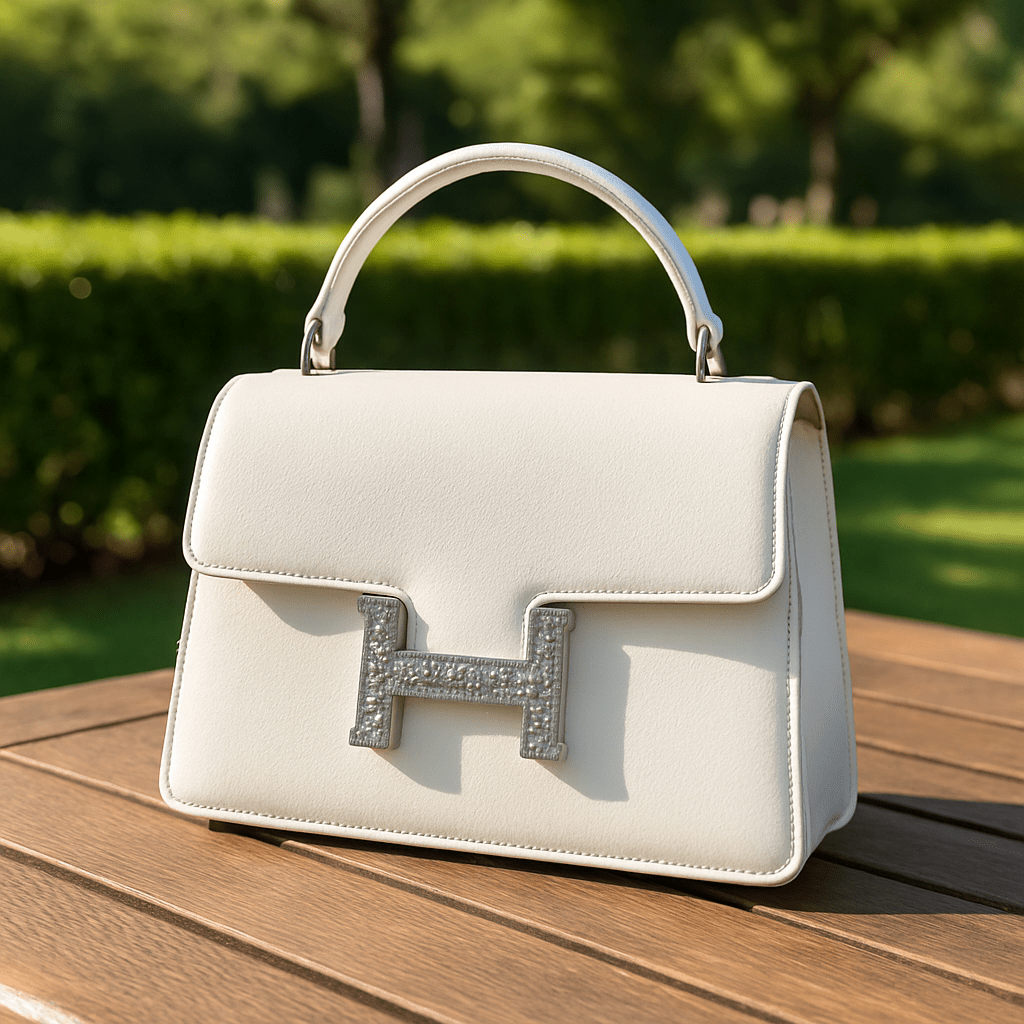 Elegant Structured Top - Handle Bag - Zambeel