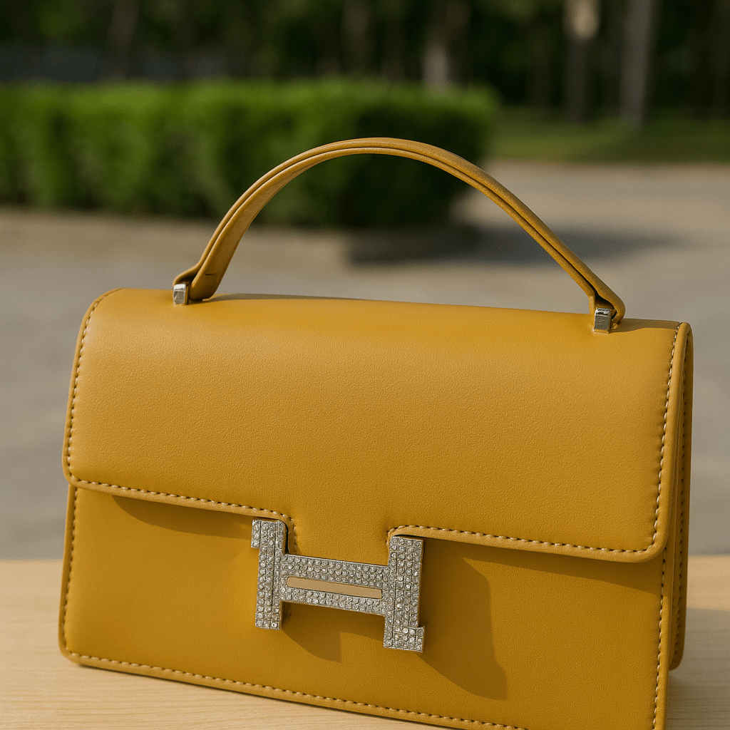 Elegant Structured Top - Handle Bag - Zambeel
