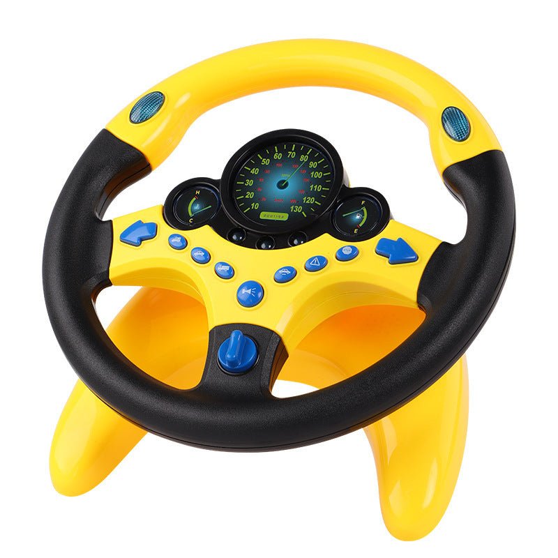 Eletric Simulation Steering Wheel Toy with Light Sound Kids Early Education Toy - Zambeel