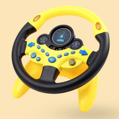 Eletric Simulation Steering Wheel Toy with Light Sound Kids Early Education Toy - Zambeel