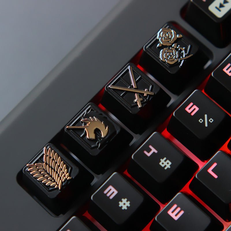 Embossed Zinc - Aluminum Alloy Metal Keycap Mechanical Keyboard Height - Zambeel