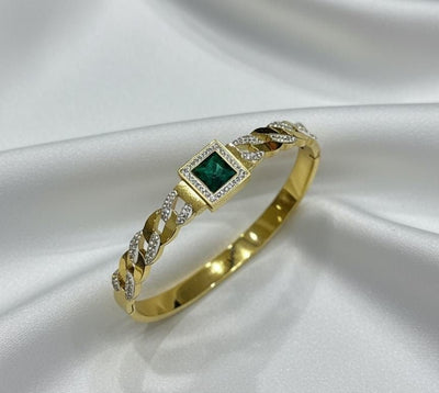 Emerald Crown Luxury Bangle - Zambeel