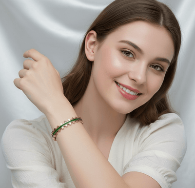 Emerald Edge Spike Bangle - Zambeel