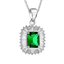 Emerald Gemstones Pendant Set - Zambeel