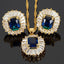 Emerald Gemstones Pendant Set - Zambeel