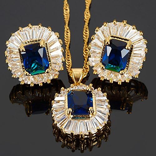 Emerald Gemstones Pendant Set - Zambeel