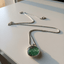 Emerald Stone Round Pendant Necklace - Zambeel