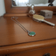 Emerald Stone Round Pendant Necklace - Zambeel