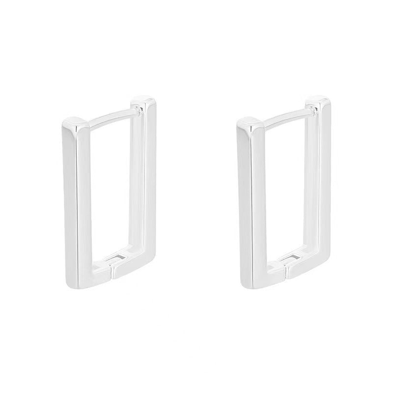 Europe And America Cross Border Hot Sale Geometry Rectangle Ear Clip Indifference Trend All - match Fashion Earrings Personalized Creative Ornament Female - Zambeel